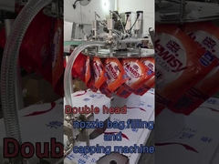 كيس الفوهة ذو الرأس المزدوج آلة ملء وتغطية مع كيس معلق لشخص واحد